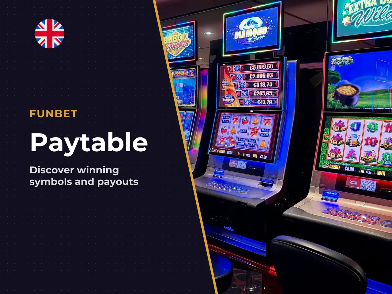 8 Standard symbols and paytable payouts