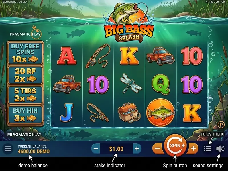 big bass splash demo interface